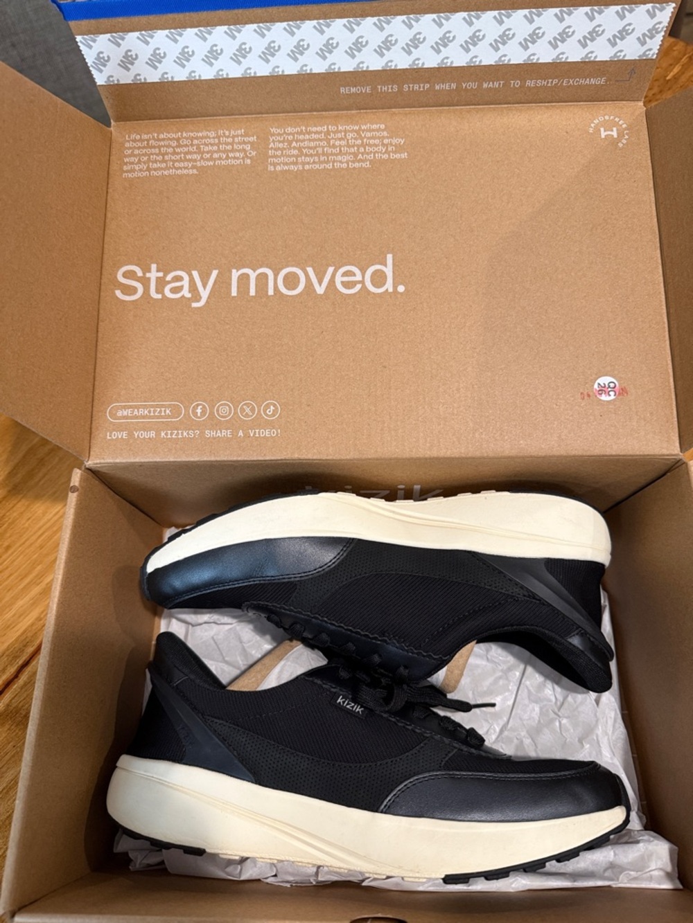 Kizik women's  Black Sneakers with Cream Sole — Easy-Entry Comfort